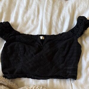 Elegant Black Lace Women's Top